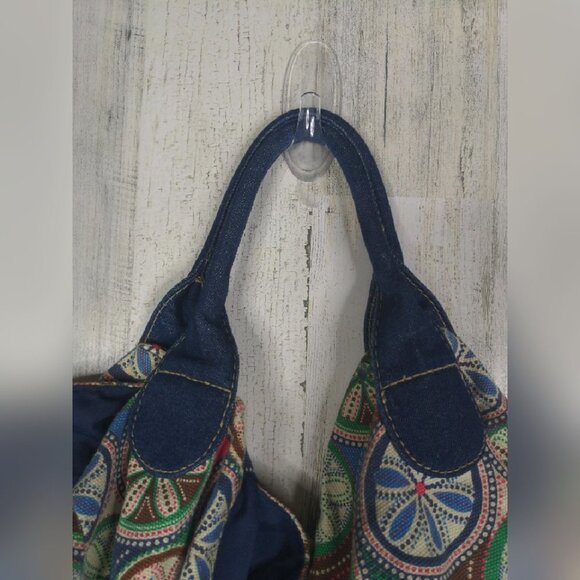 Star Pattern Cotton Duffel Oversize Tote - Picture 8 of 8